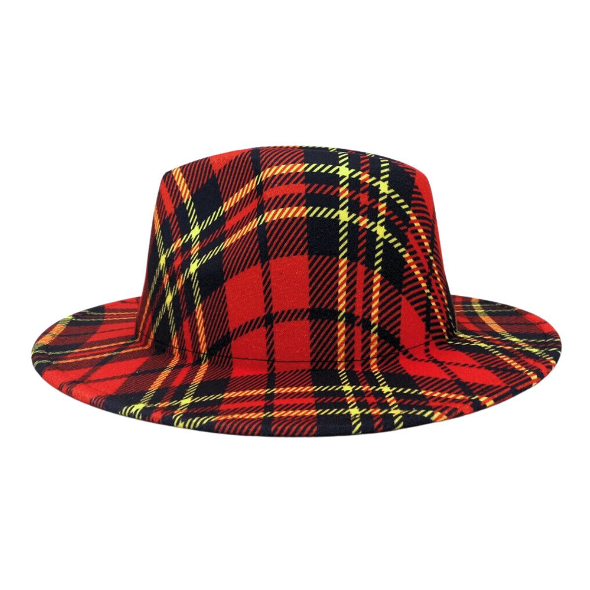 Red Plaid Fedora