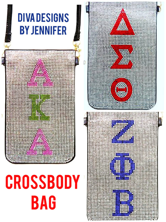 DELTA Rhinestone Crossbody Bag